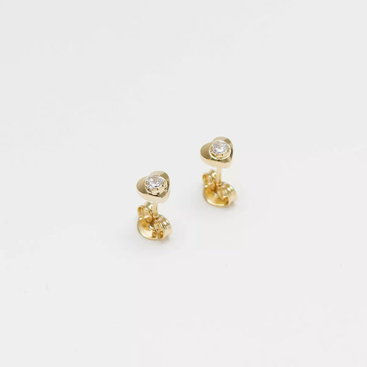 Aretes Corazón Mini Circonia