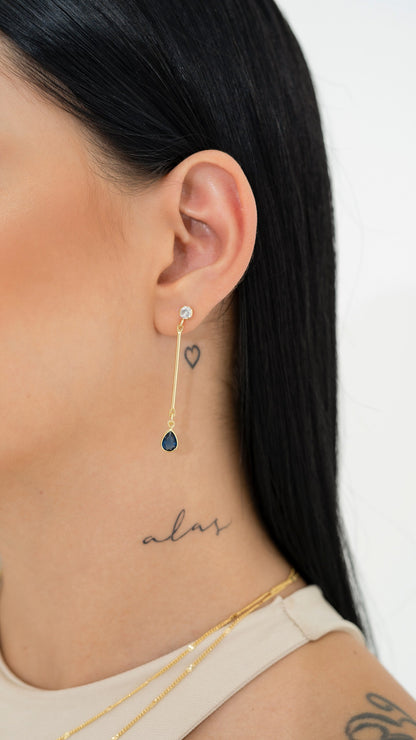 Aretes Long Blue