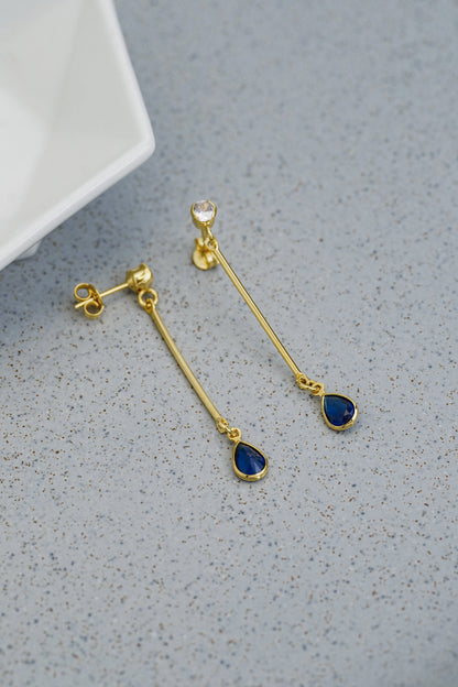 Aretes Long Blue