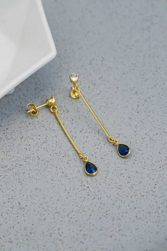 Aretes Long Blue